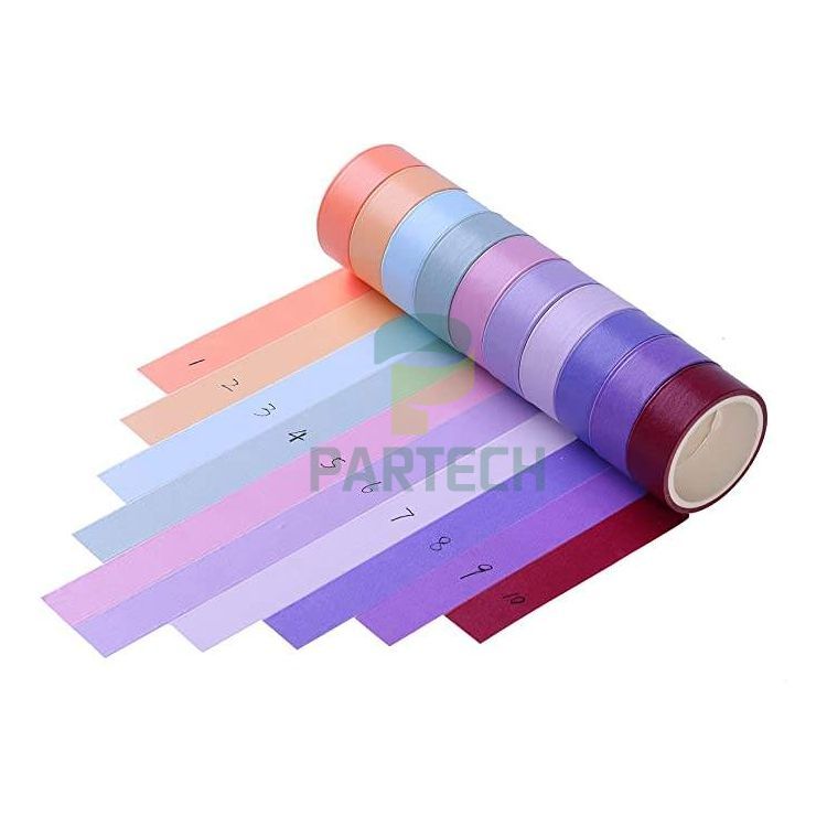 Cinta de papel washi multicolor